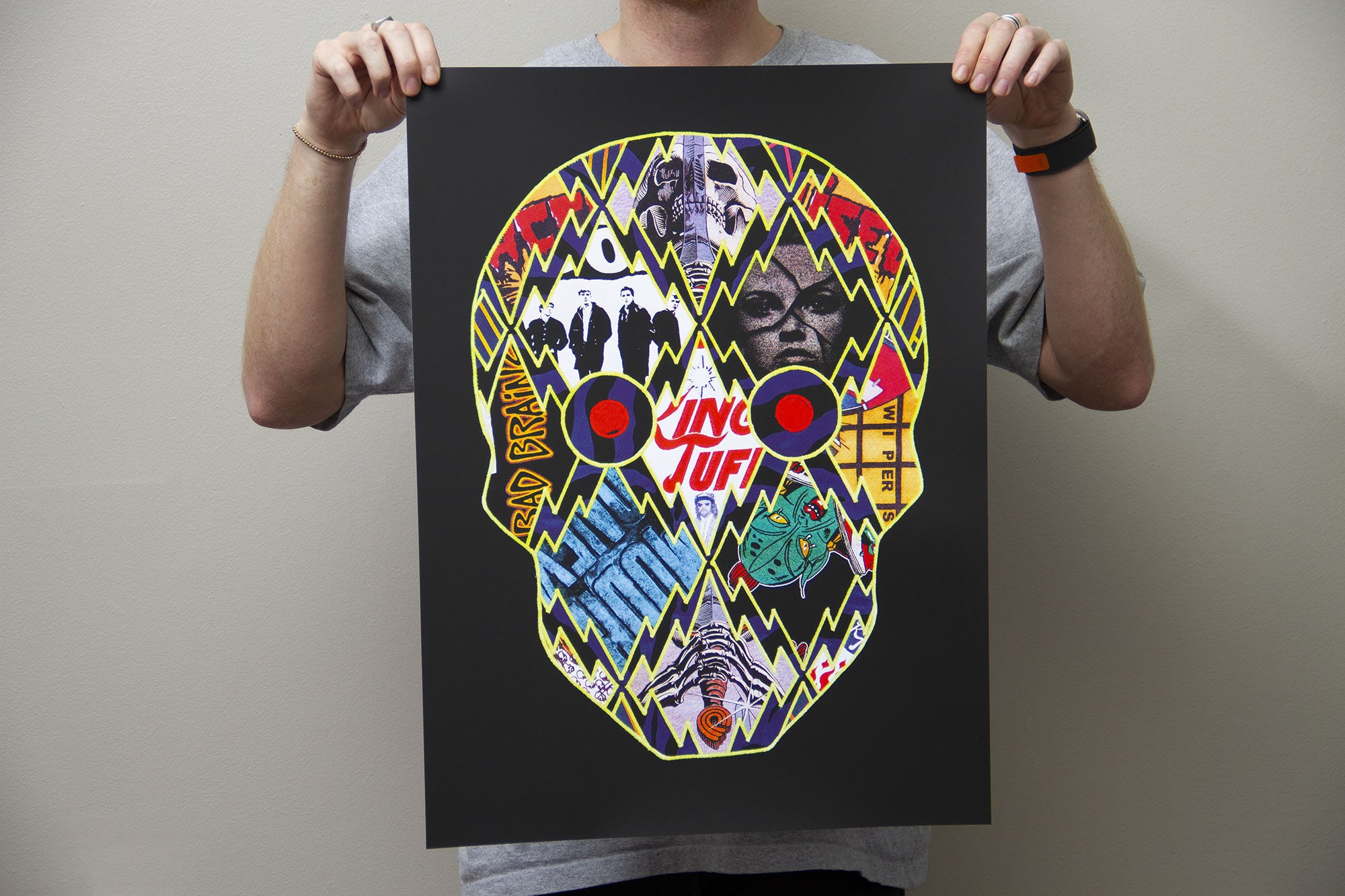 Ben Venom AP poster - Patchwork Skull – Curly Deluxe
